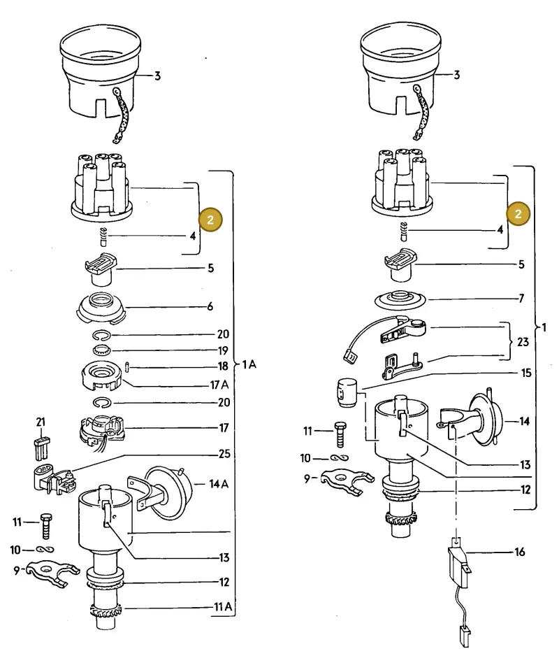 113905207C — Volkswagen Jetta                  85 (1984-1985) diagram 014207000, position 2