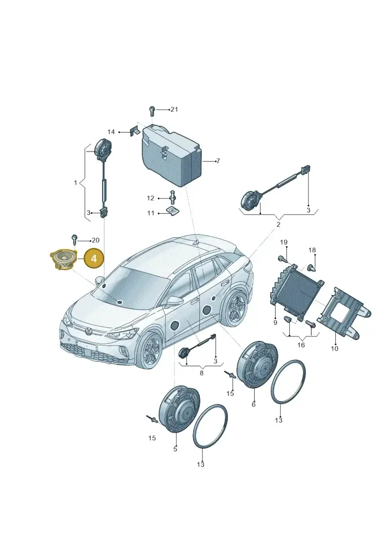 11A035415 — Volkswagen ID.6 X (2021-) diagram 12d035035, position 4