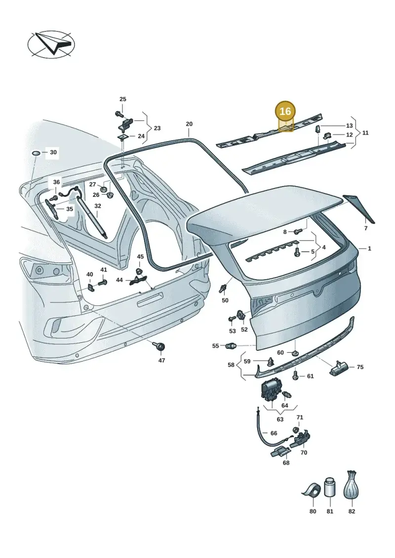 11A827699F — Volkswagen ID.4 Pro (2020-2023) diagram 11a827000, position 16