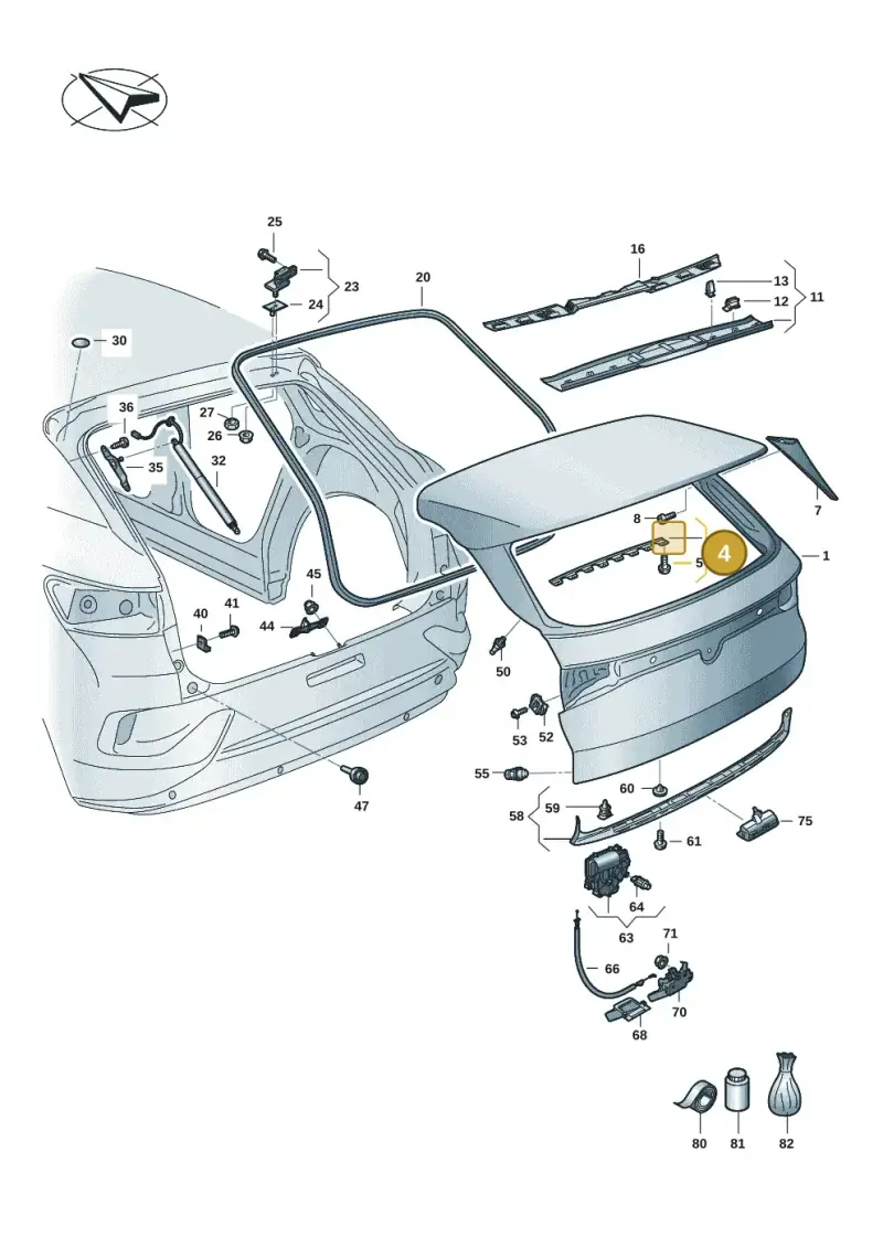 11A827703B — Volkswagen ID.4 Pro (2020-2023) diagram 11a827000, position 4