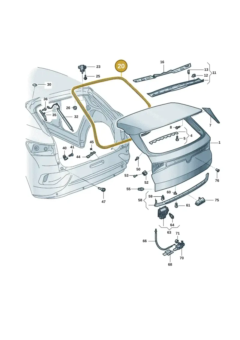 11A827705C — Volkswagen ID.4 X (2020-) diagram 11d827000, position 20
