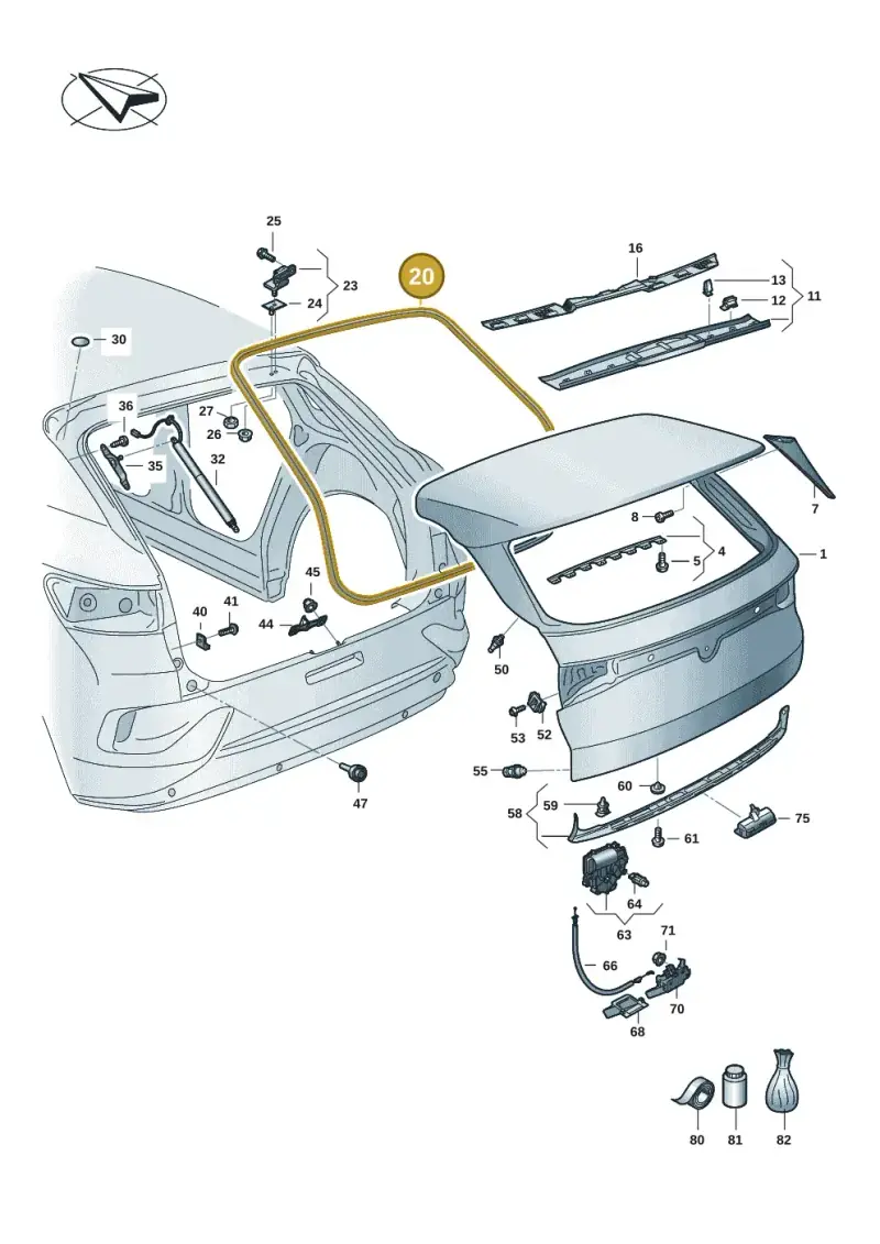11A827705C — Volkswagen ID.4 Pro (2020-2023) diagram 11a827000, position 20