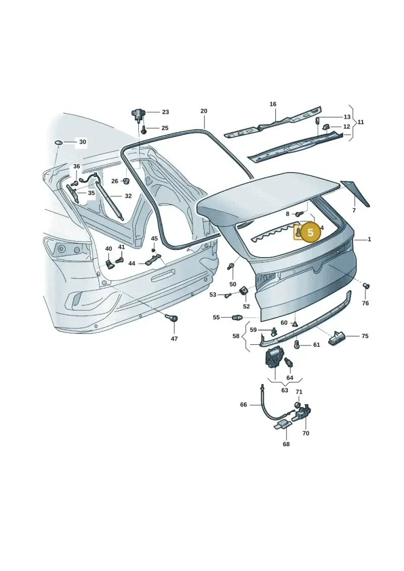 11A827717 — Volkswagen ID.4 X (2020-) diagram 11d827000, position 5