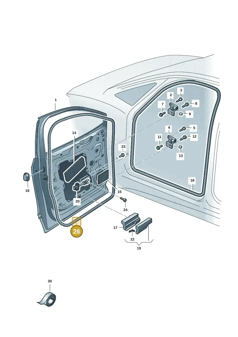 11A837701A — Volkswagen ID.7 Limousine Pro (2023-) diagram 14b831000, position 26