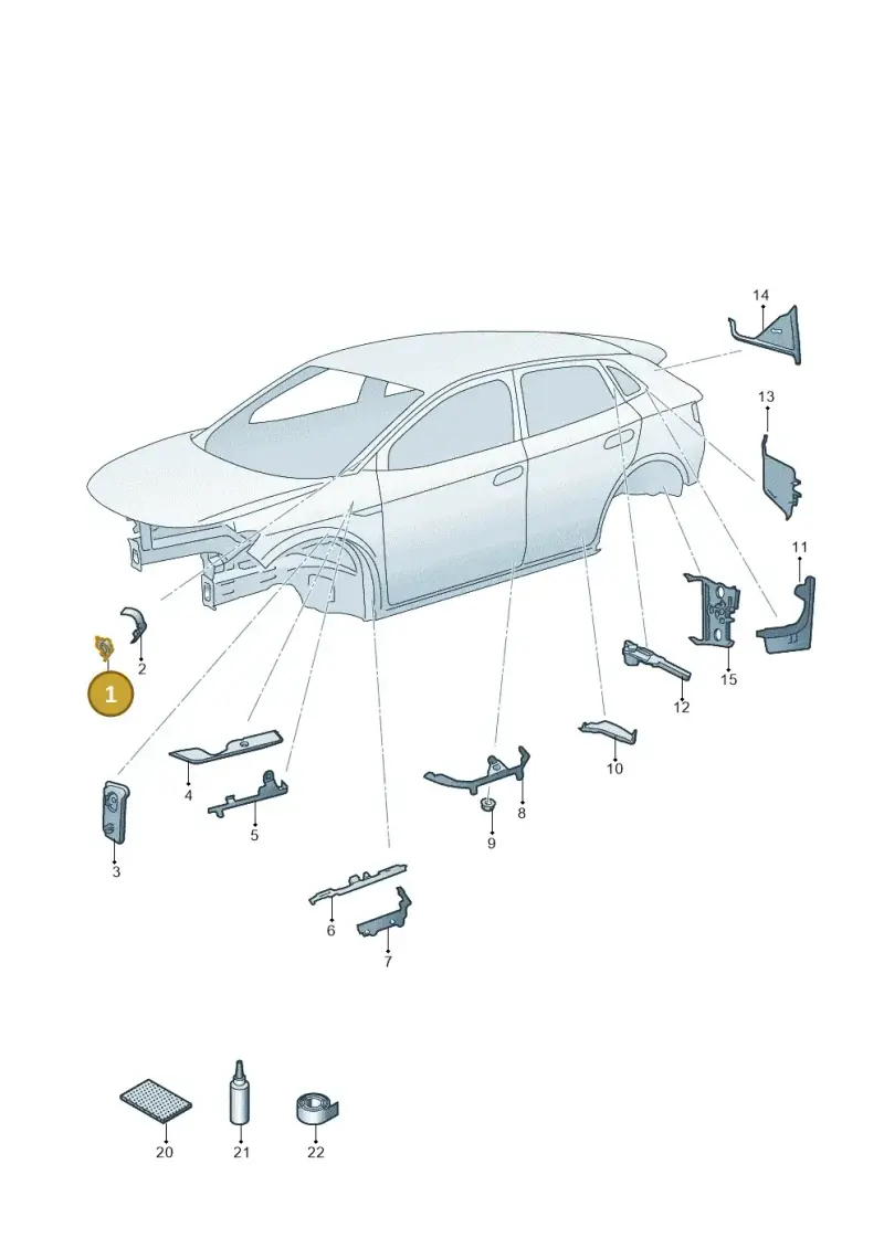 11A864002A — Volkswagen ID.4 Pro (2020-2023) diagram 11a864000, position 1