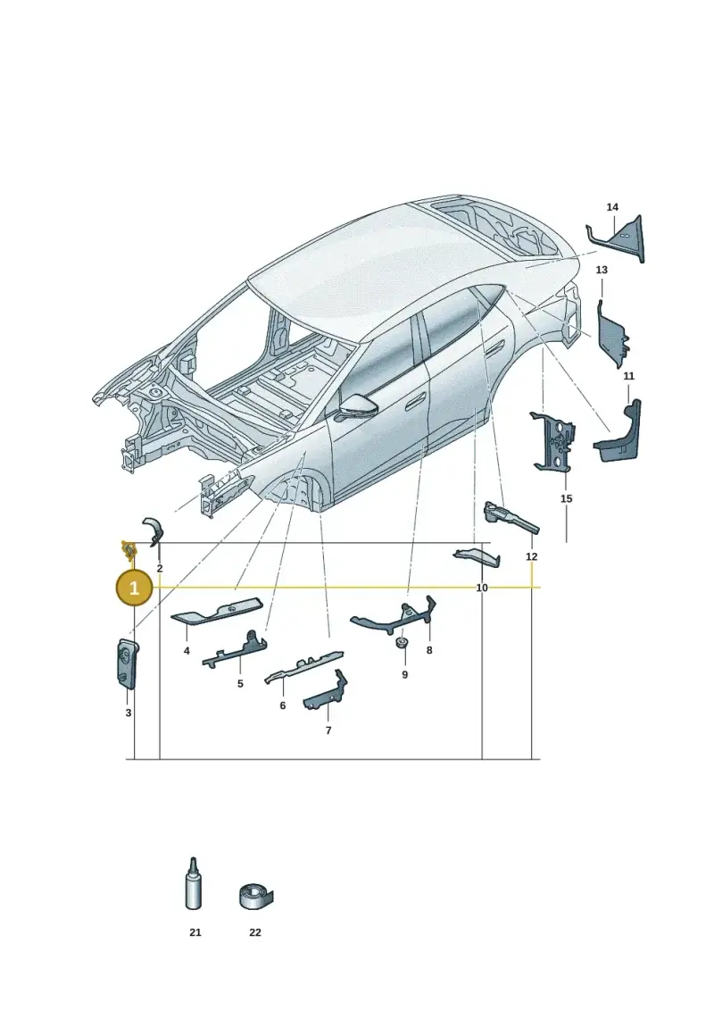 11A864002A — Volkswagen ID.UNYX (2024-) diagram 11h864000, position 1