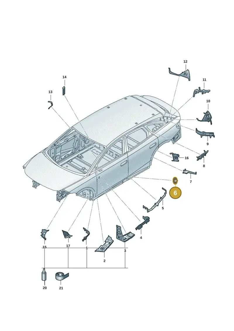 11A864017 — Volkswagen ID.7 Limousine Pro (2023-) diagram 14b864000, position 6