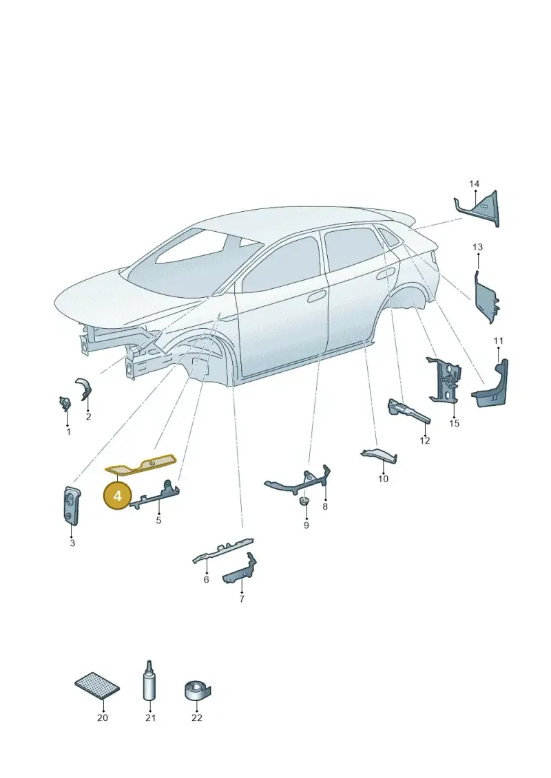 11A864623A — Volkswagen ID.4 Pro (2020-2023) diagram 11a864000, position 4