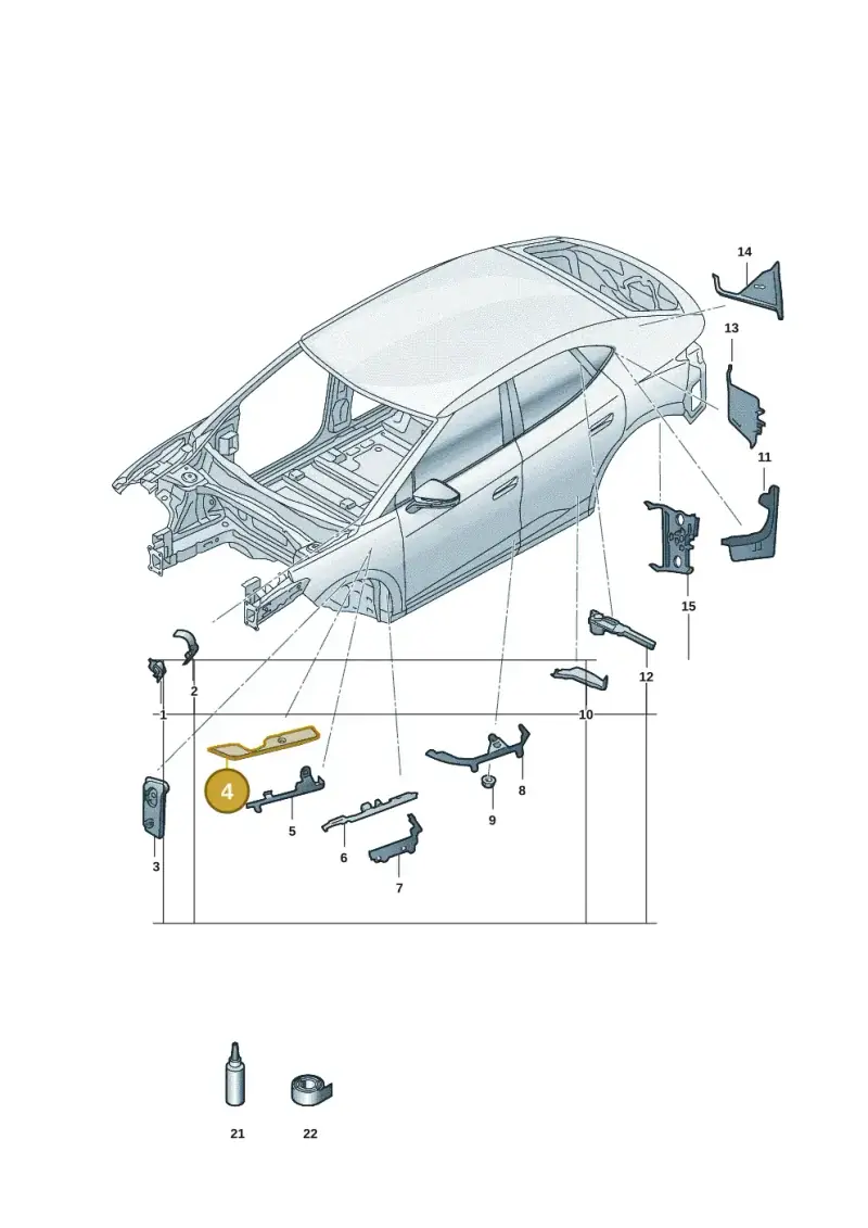 11A864624A — Volkswagen ID.UNYX (2024-) diagram 11h864000, position 4