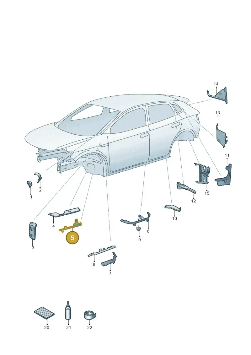 11A864627A — Volkswagen ID.4 Pro (2020-2023) diagram 11a864000, position 5
