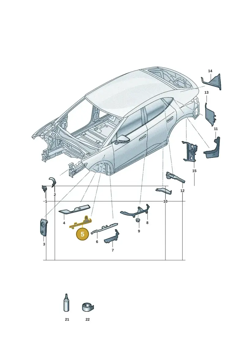 11A864627A — Volkswagen ID.UNYX (2024-) diagram 11h864000, position 5