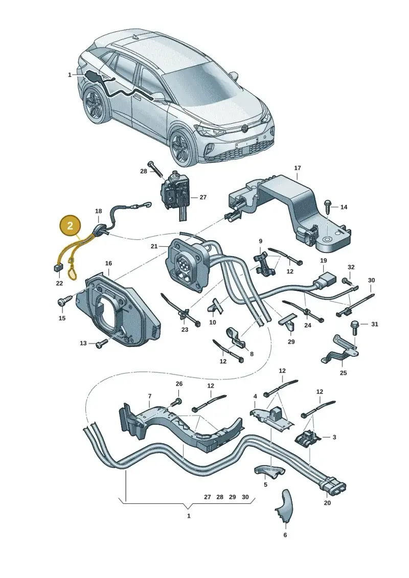 11A880805B — Volkswagen ID.4 Pro (2020-2023) diagram 11a970005, position 2