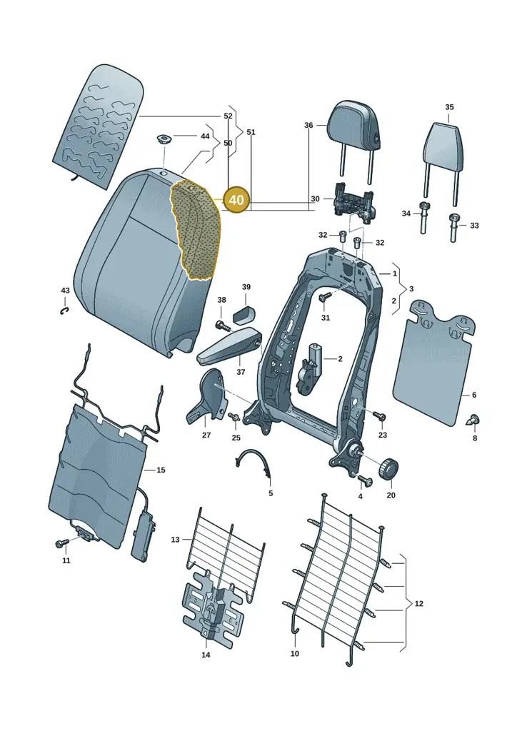 11A881775A — Volkswagen ID.4 Pro (2020-2023) diagram 11a881500, position 40