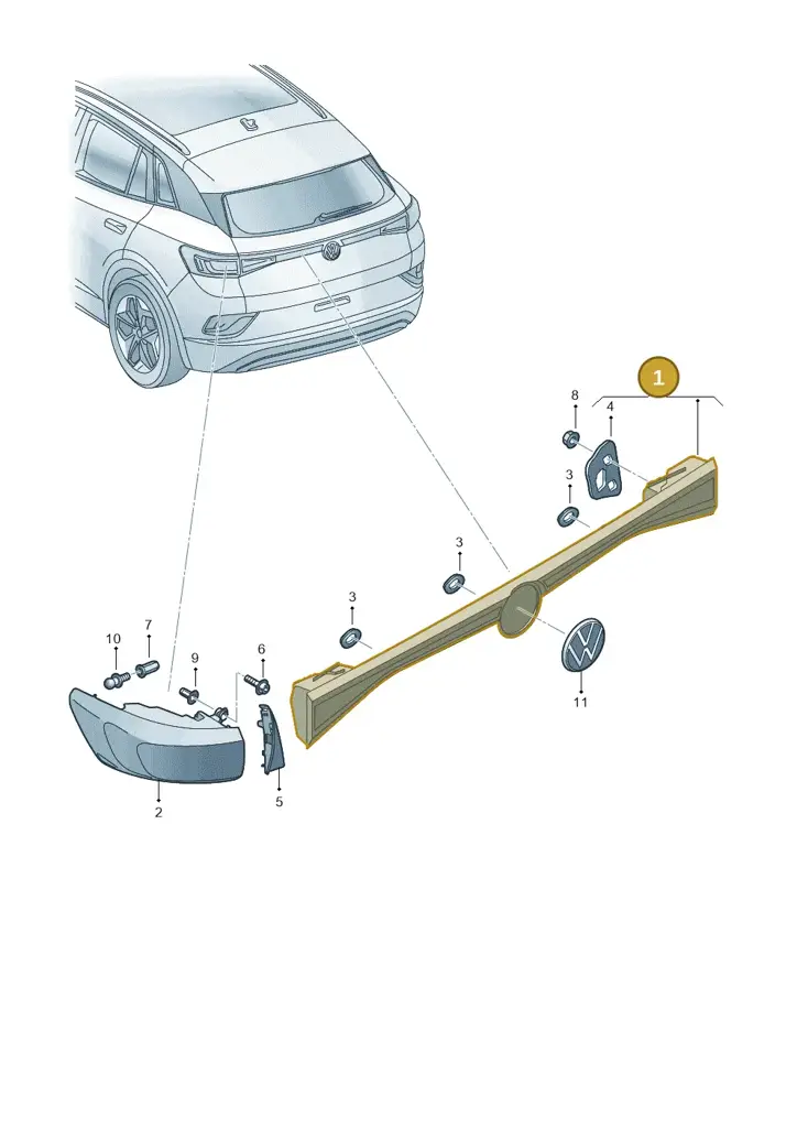 11A945076A — Volkswagen ID.4 Pro (2020-2023) diagram 11a945000, position 1