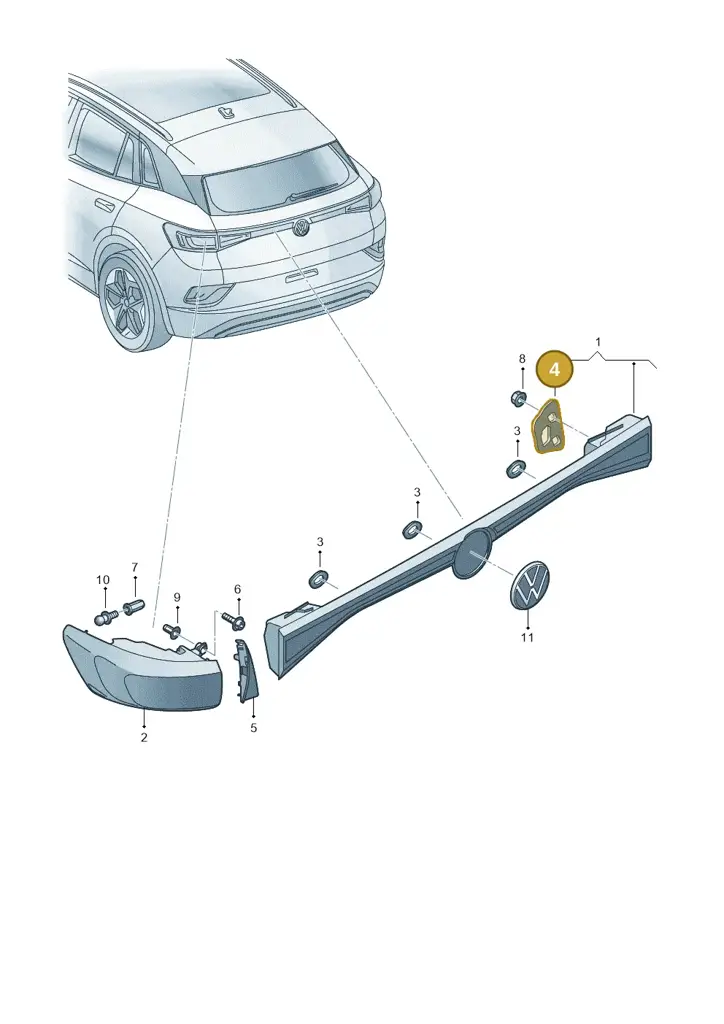 11A945395 — Volkswagen ID.4 (2020-2025) diagram 11a945000, position 4