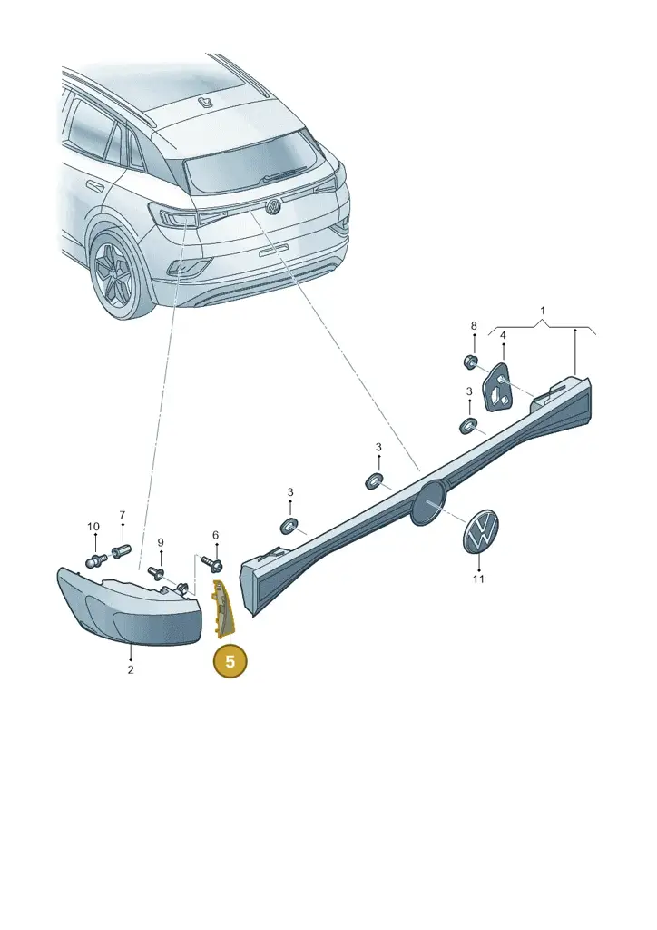 11A945427A905 — Volkswagen ID.4 Pro (2020-2023) diagram 11a945000, position 5