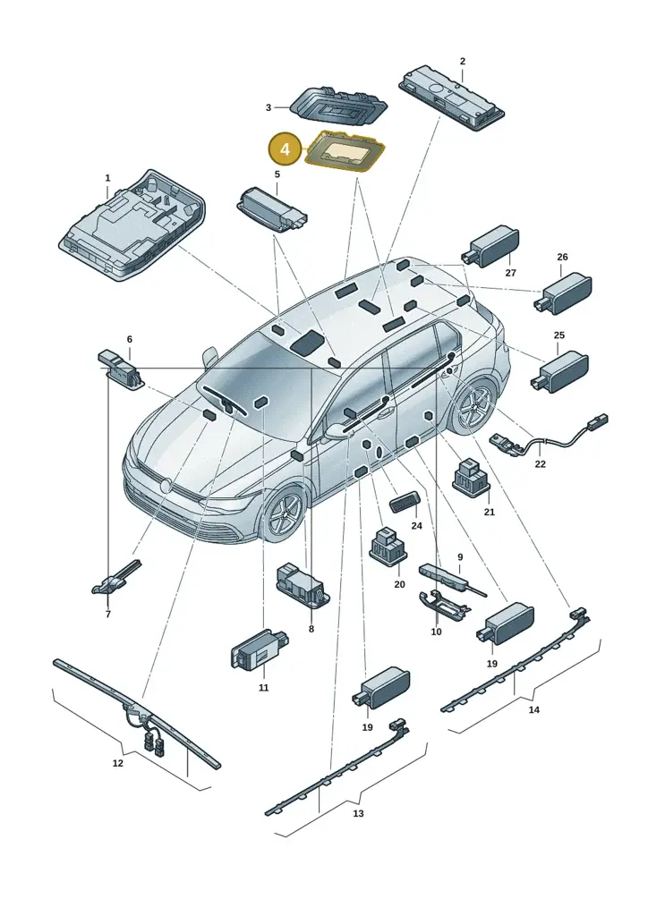 11A947133RM5 — Skoda Kodiaq (2024-2024) diagram 3p0947000, position 4