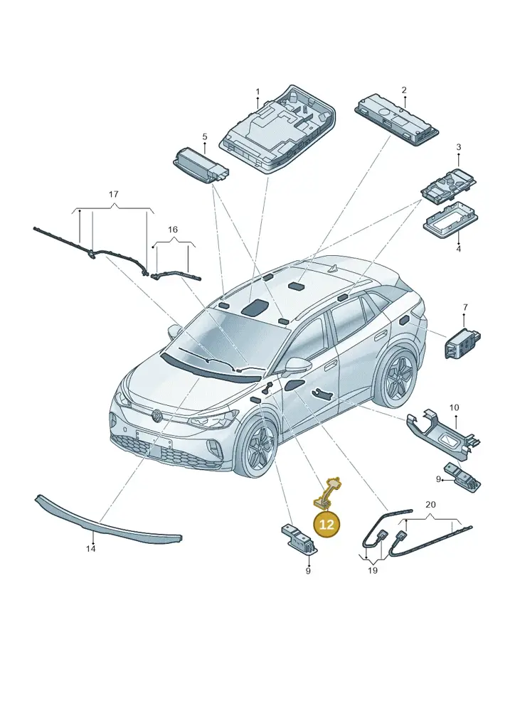 11A947145B — Volkswagen ID.4 (2020-2025) diagram 11a947000, position 12