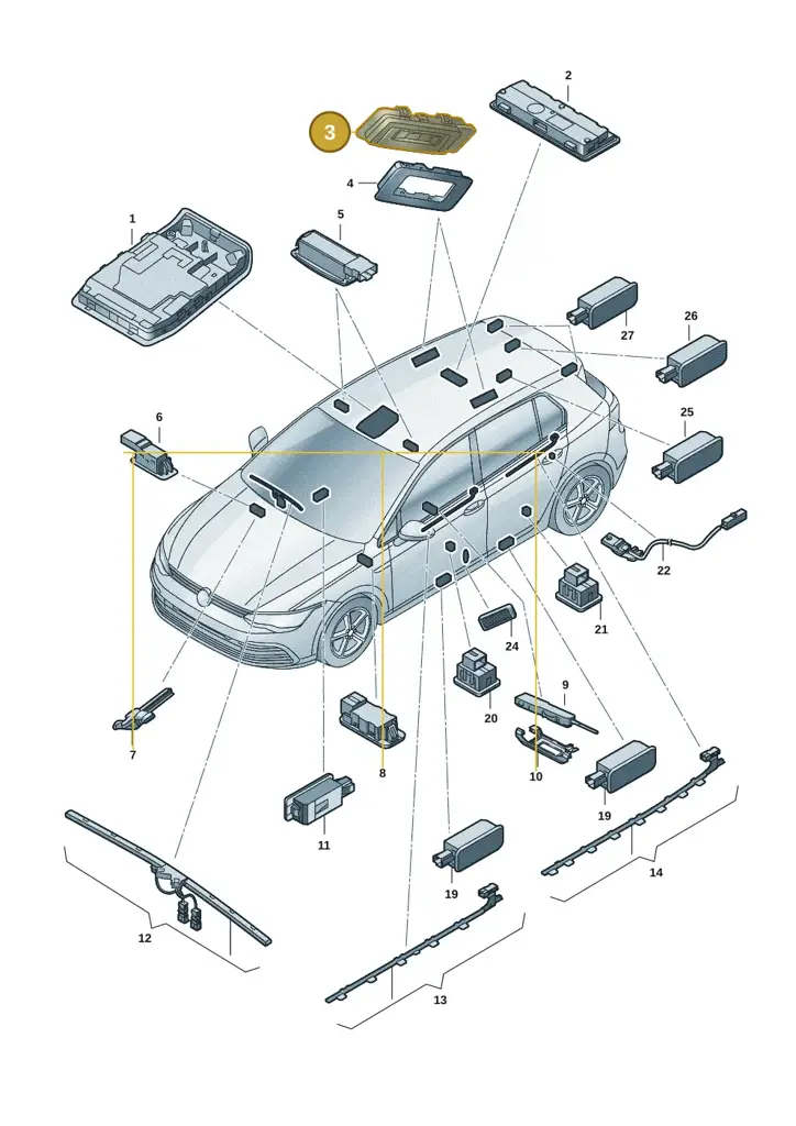 11A947304A4PK — Skoda Kodiaq (2024-) diagram 3p0947000, position 3