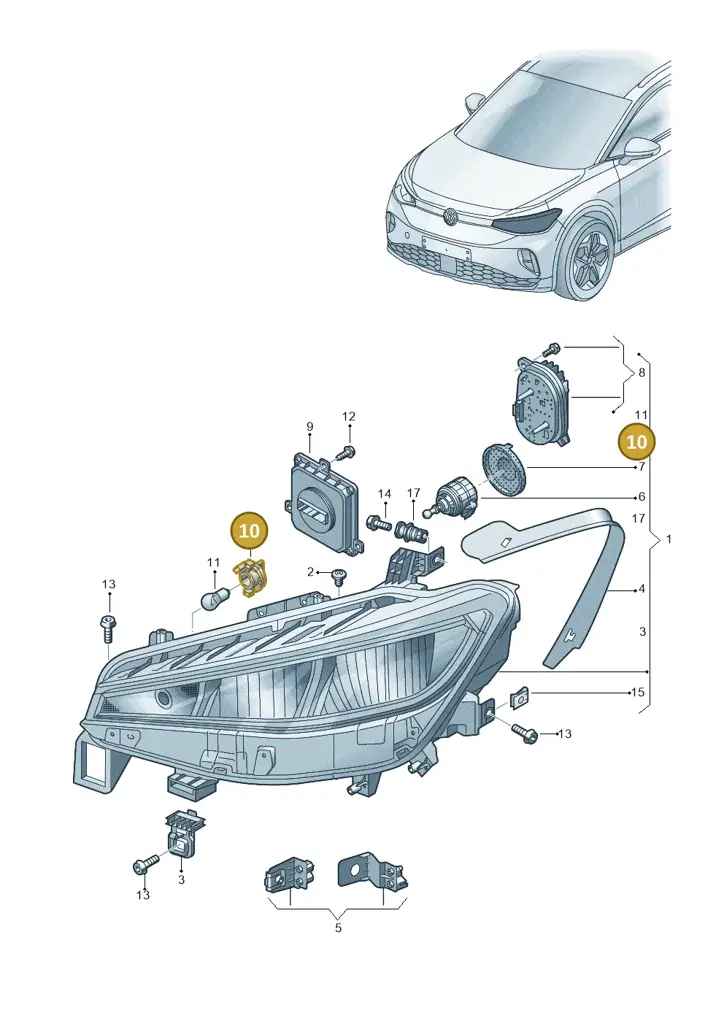 11A953123 — Volkswagen ID.4 Pro (2020-2023) diagram 11a941000, position 10