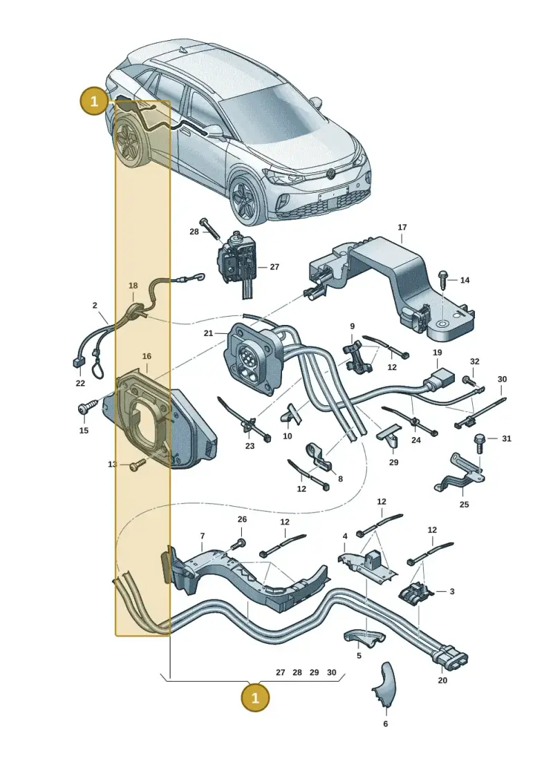 11A971531DK — Volkswagen ID.4 (2020-2025) diagram 11a970000, position 1