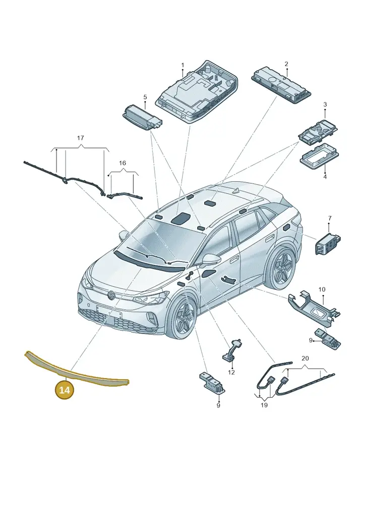 11B919451C65L — Volkswagen ID.4 (2020-2025) diagram 11a947000, position 14