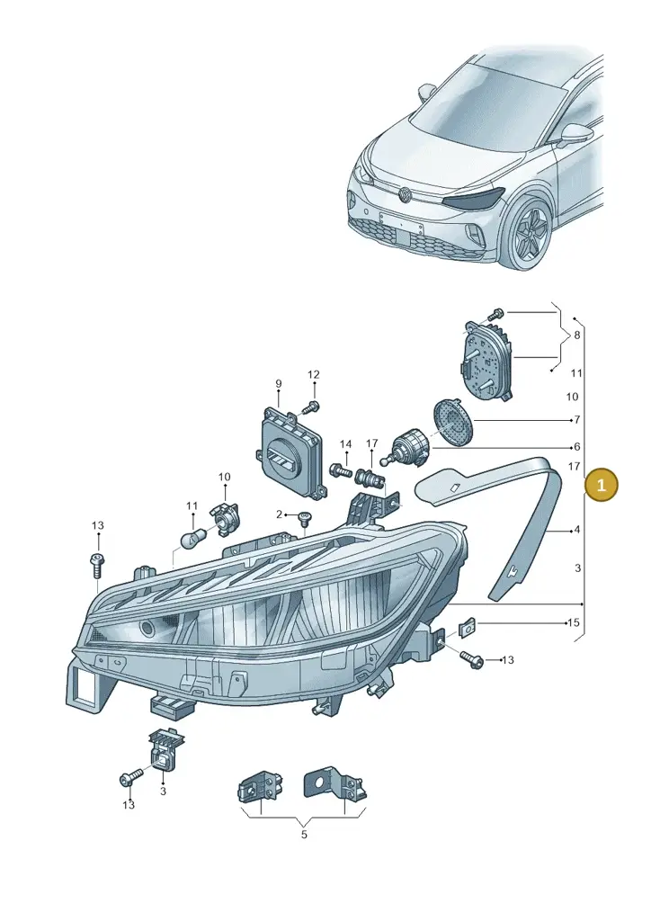 11B941029 — Volkswagen ID.4 (2020-2025) diagram 11a941000, position 1