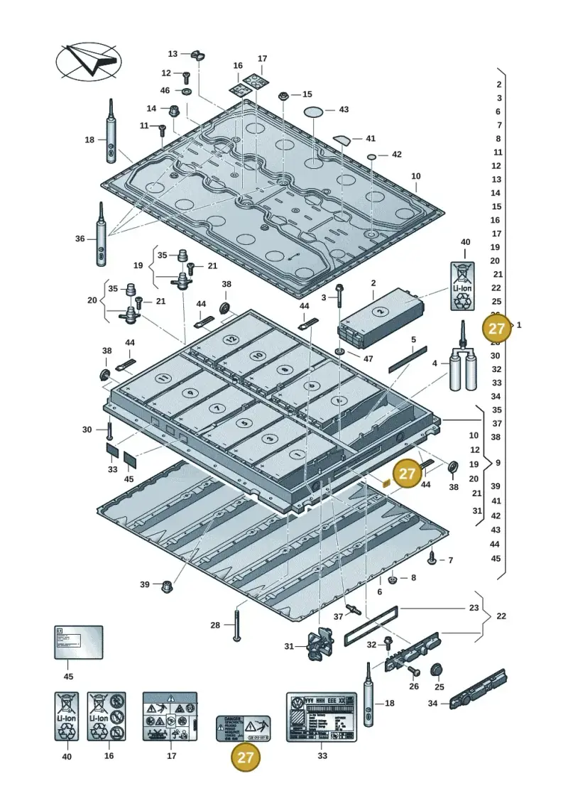 12E010001B — Volkswagen ID.7 Limousine Pro (2023-) diagram 082915053, position 27