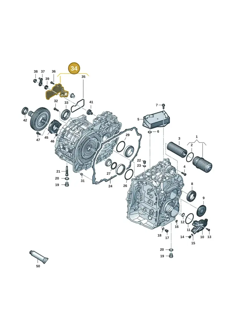 12E010001B — Volkswagen Golf 2.0 BlueMotion (2019-2024) diagram 827300703, position 34
