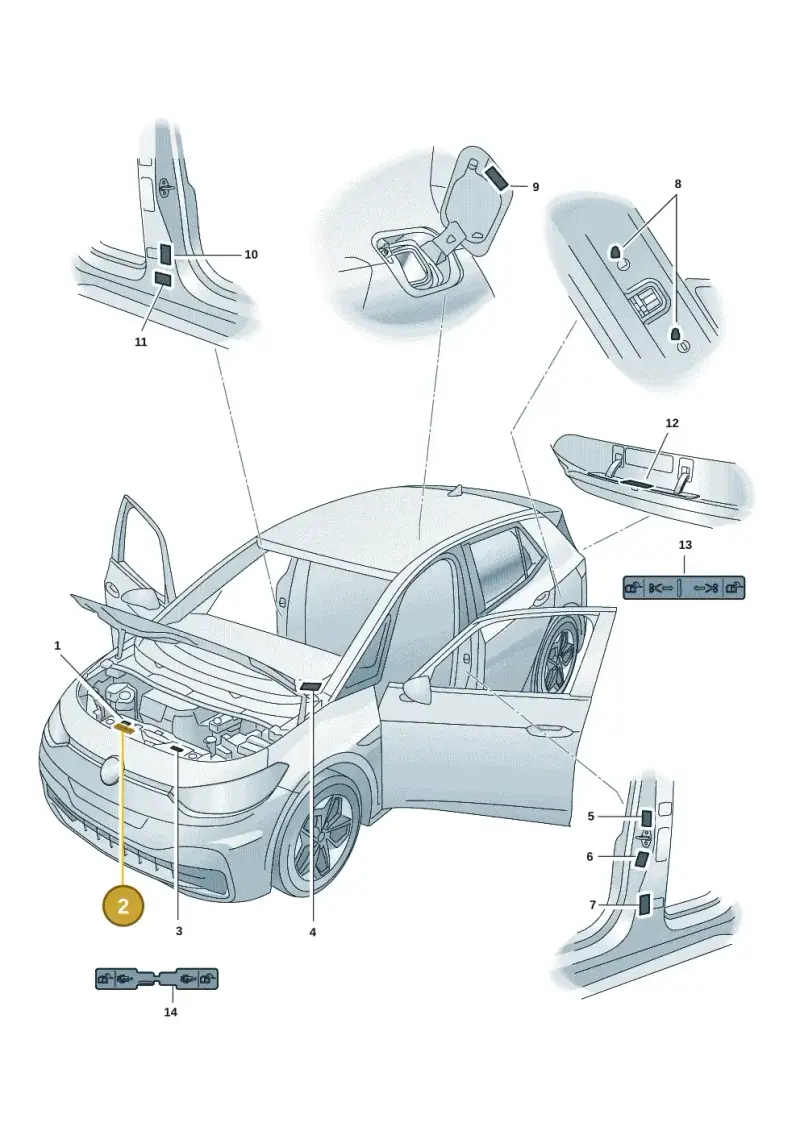 12E010002B — Volkswagen ID.3 Pro (2019-2024) diagram 10a010000, position 2