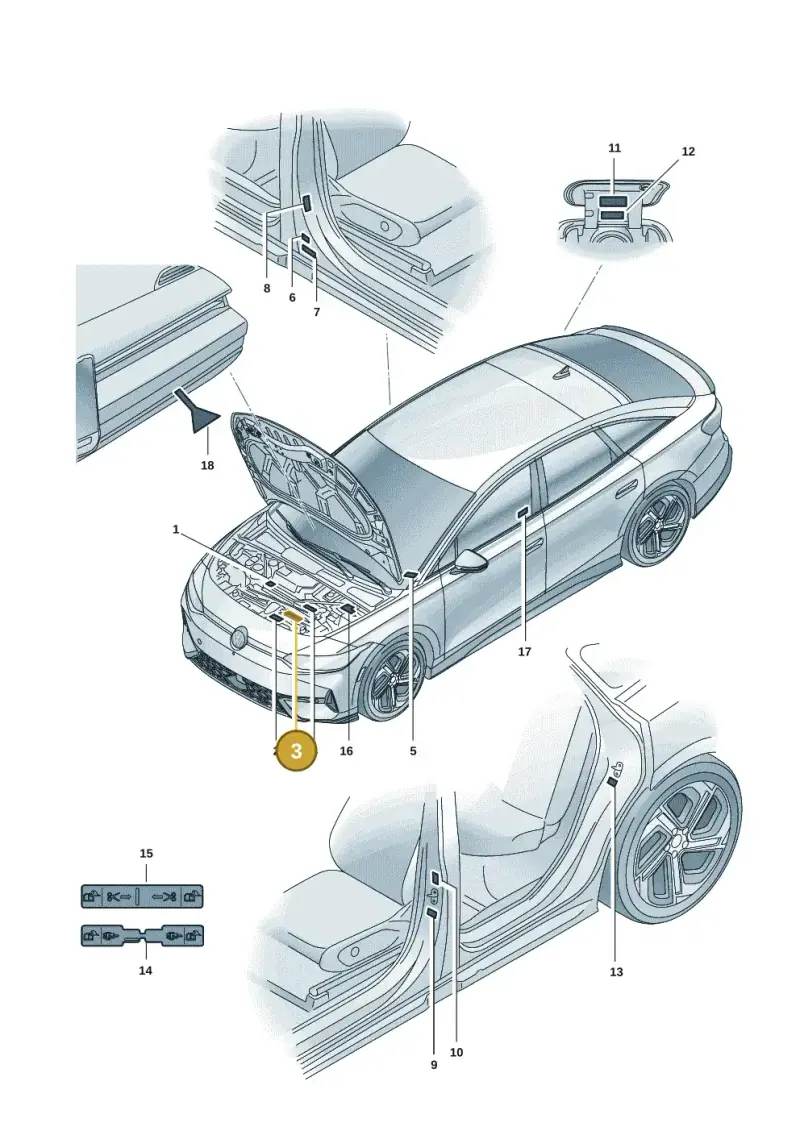 12E010002B — Volkswagen ID.7 Limousine Pro (2023-) diagram 14b010000, position 3