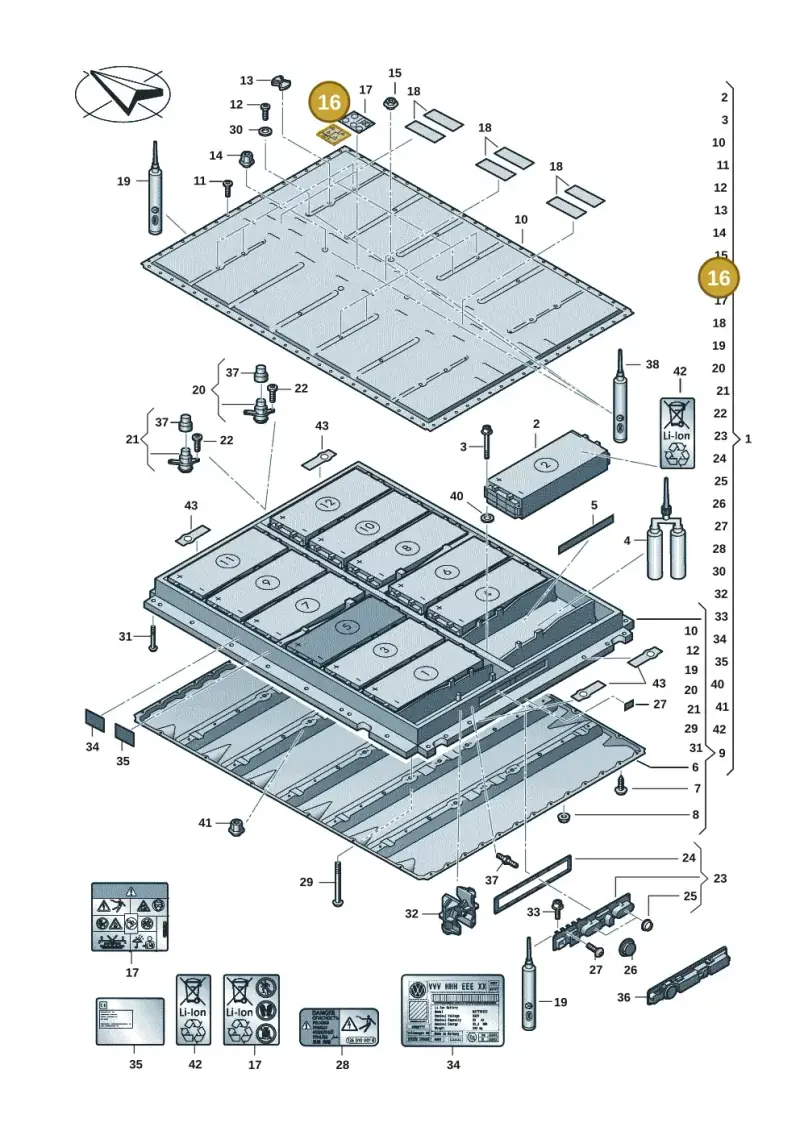 12E010006AA — Volkswagen ID.4 Pro (2020-2023) diagram 082915052, position 16