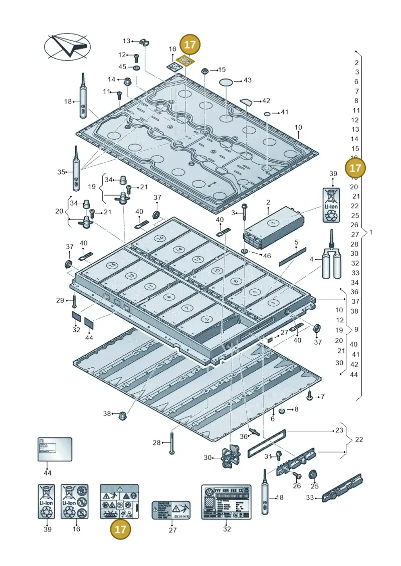 12E010006AA — Volkswagen ID.7 Limousine Pro (2023-) diagram 091915050, position 17