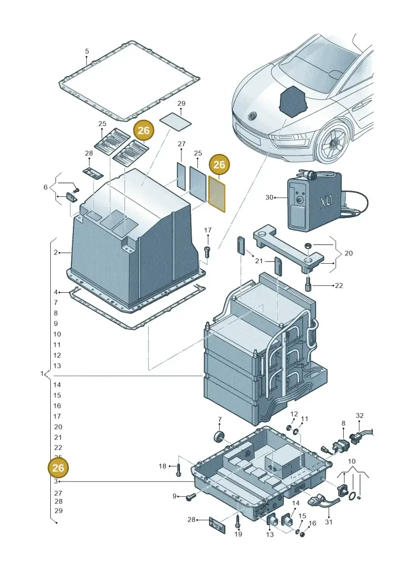 12E010006P — Volkswagen 6Z3 platform diagram 760915500, position 26