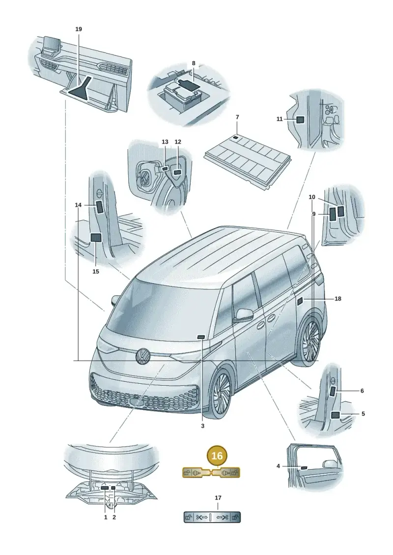 12E010867N — Volkswagen ID.Buzz (2022-) diagram 15a010000, position 16