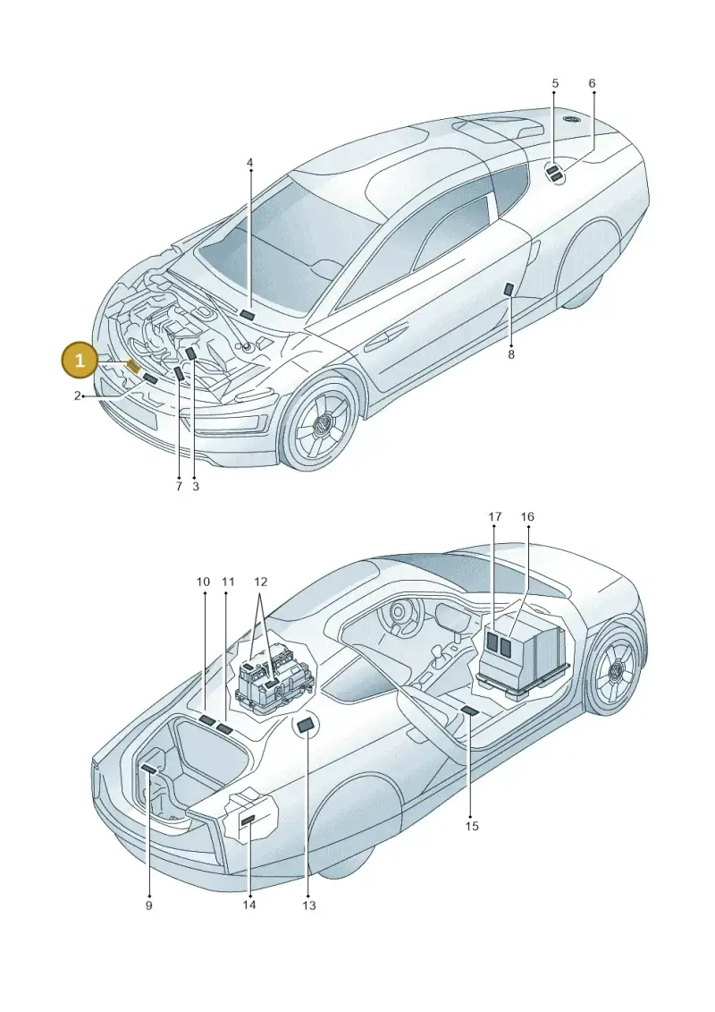 12E010869 — Volkswagen 6Z3 platform diagram 760010000, position 1