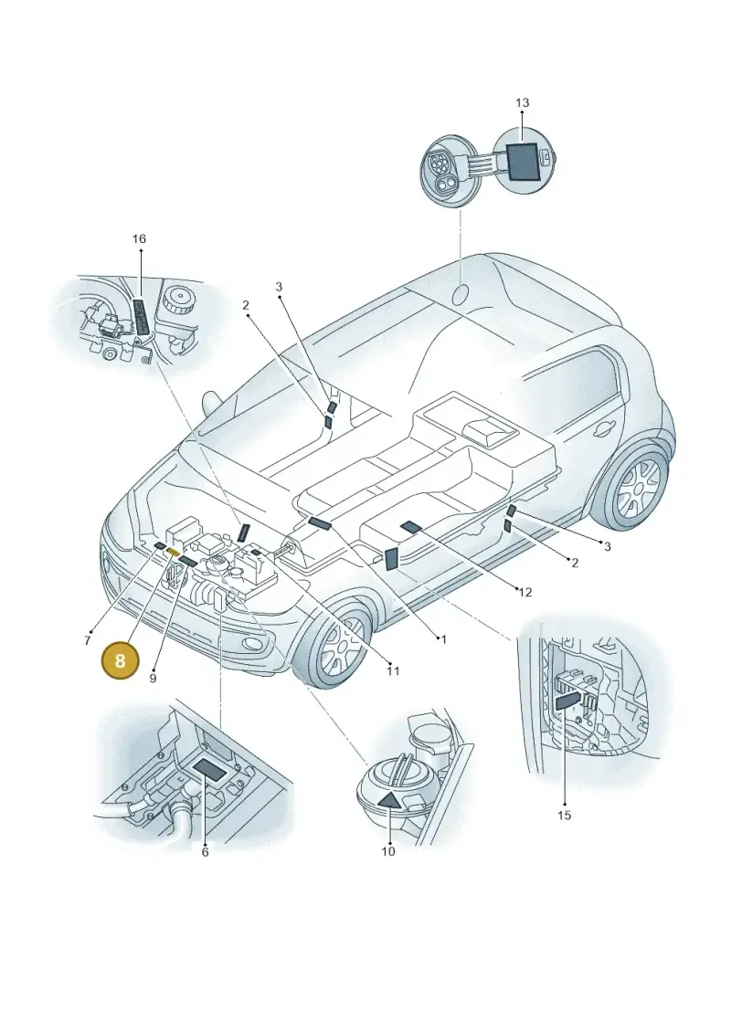 12E010869 — Volkswagen E-up! (2013-2016) diagram 772010000, position 8