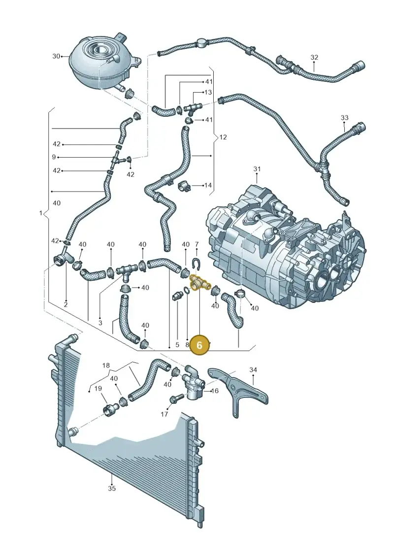 12E121087 — Volkswagen E-Golf (2014-2021) diagram 774121100, position 6