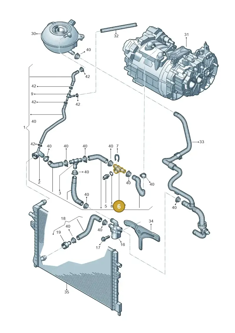 12E121087 — Volkswagen E-Golf (2014-2021) diagram 774121200, position 6