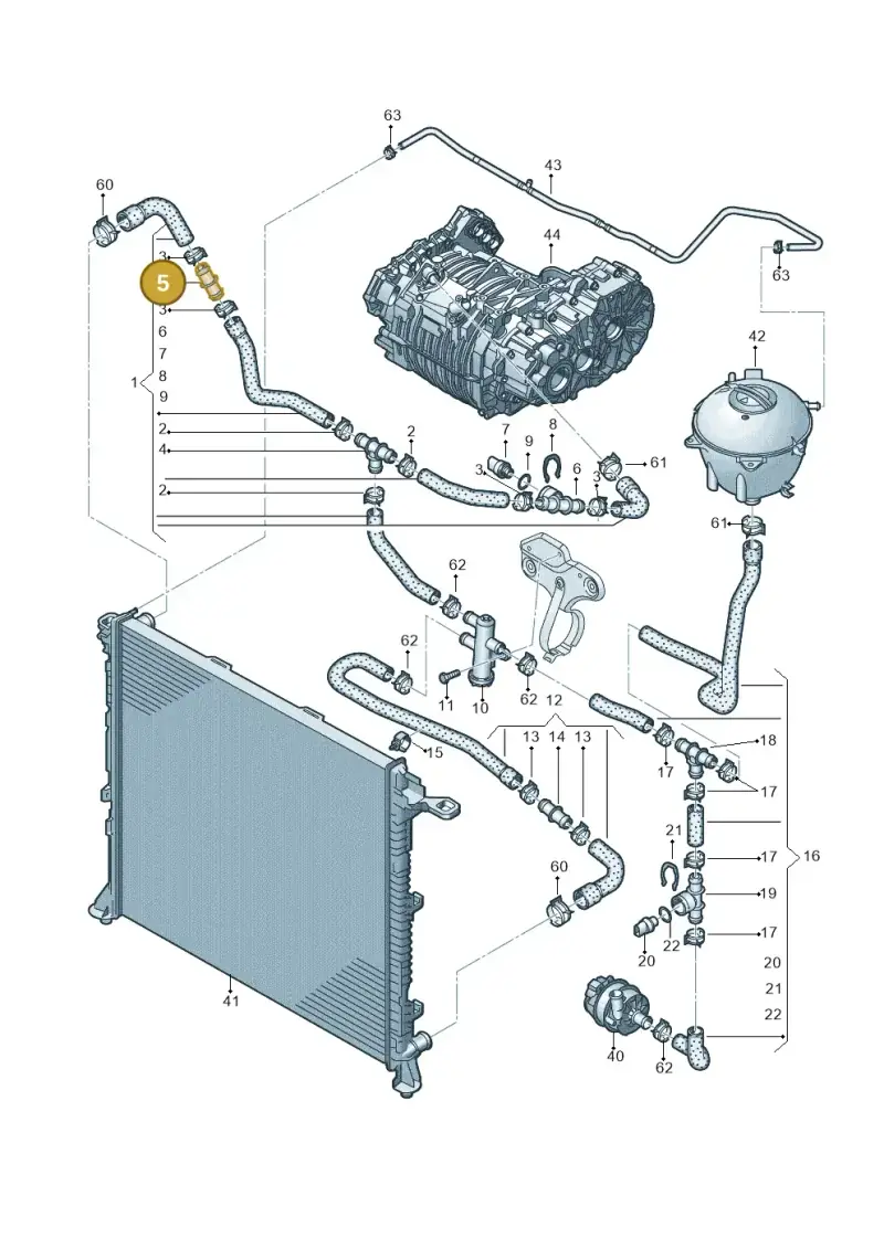 12E121140 — Volkswagen E-Crafter 35 (2018-2024) diagram 599121000, position 5
