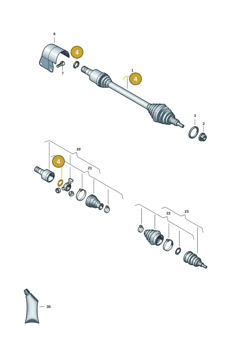 12E407298 — Volkswagen Taigo (2021-2024) diagram 2f0407420, position 4
