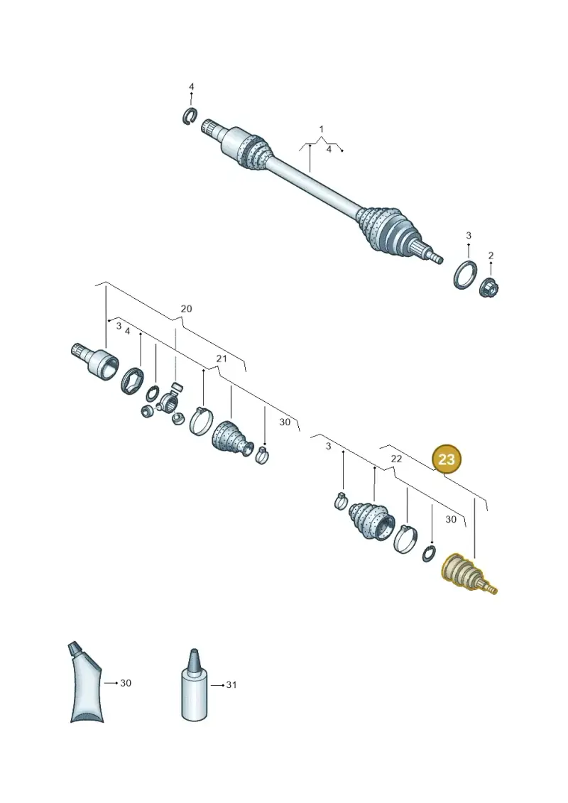 12E498099A — Volkswagen E-up! (2016-2023) diagram 892407200, position 23