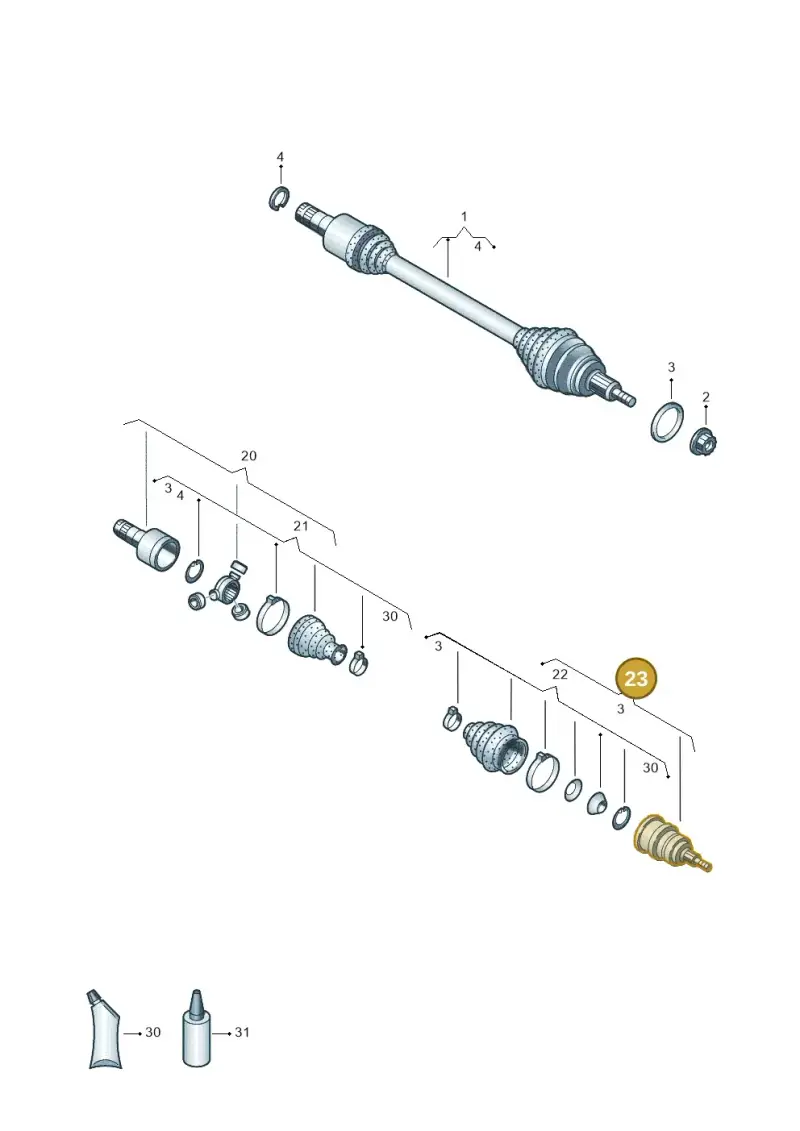 12E498099A — Volkswagen E-up! (2013-2016) diagram 899407200, position 23