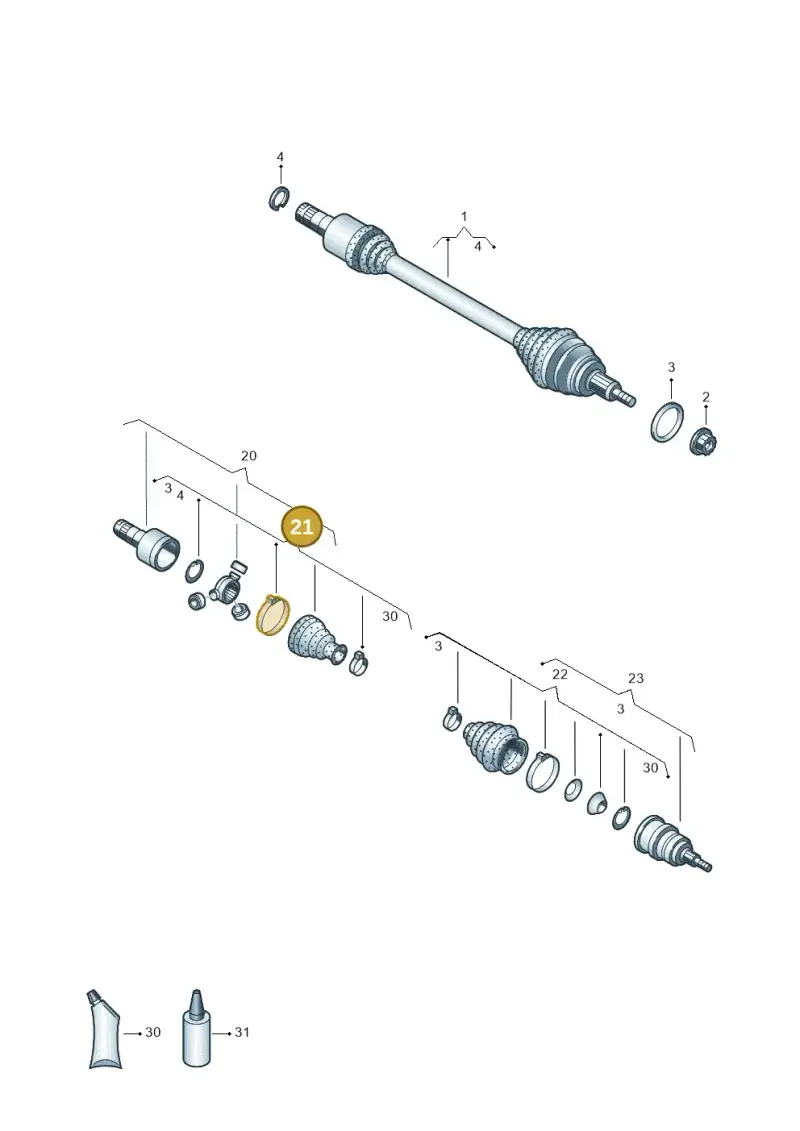 12E498201A — Volkswagen E-up! (2013-2016) diagram 899407200, position 21