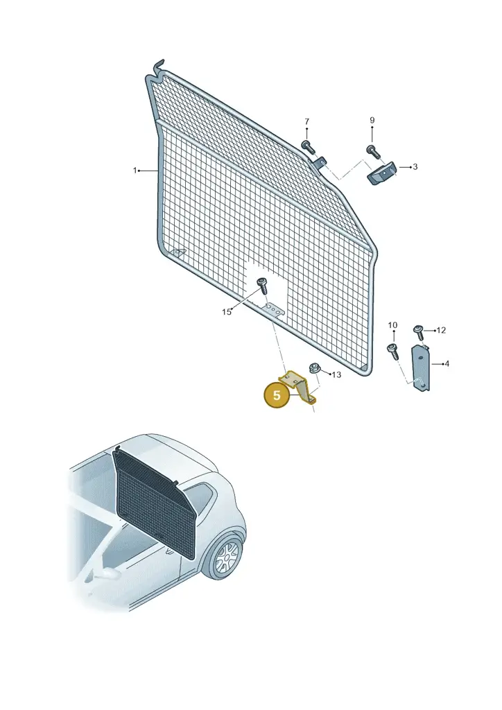 12E861797 — Volkswagen E-up! (2016-2023) diagram 723861000, position 5