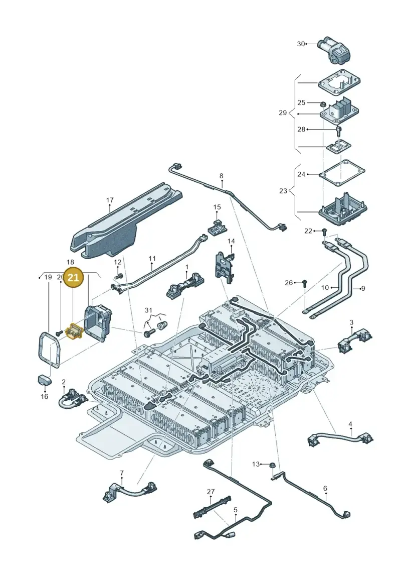 12E915703E — Volkswagen E-up! (2016-2023) diagram 899915075, position 21