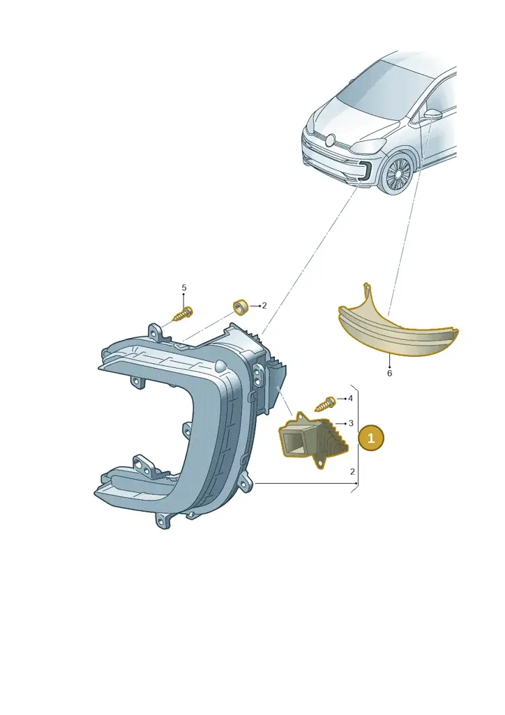 12E941055E — Volkswagen E-up! (2016-2023) diagram 899941400, position 1