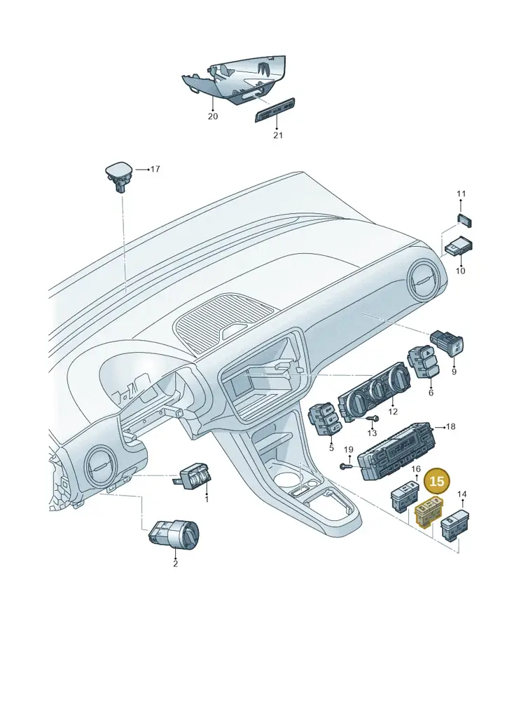 12E9535081QB — Volkswagen E-up! (2016-2023) diagram 899941050, position 15