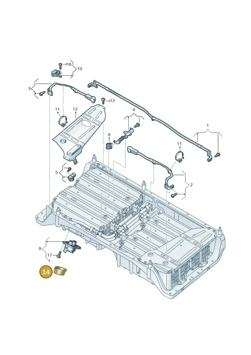 12E971883 — Volkswagen Golf 2.0 (2016-2020) diagram 746915700, position 14