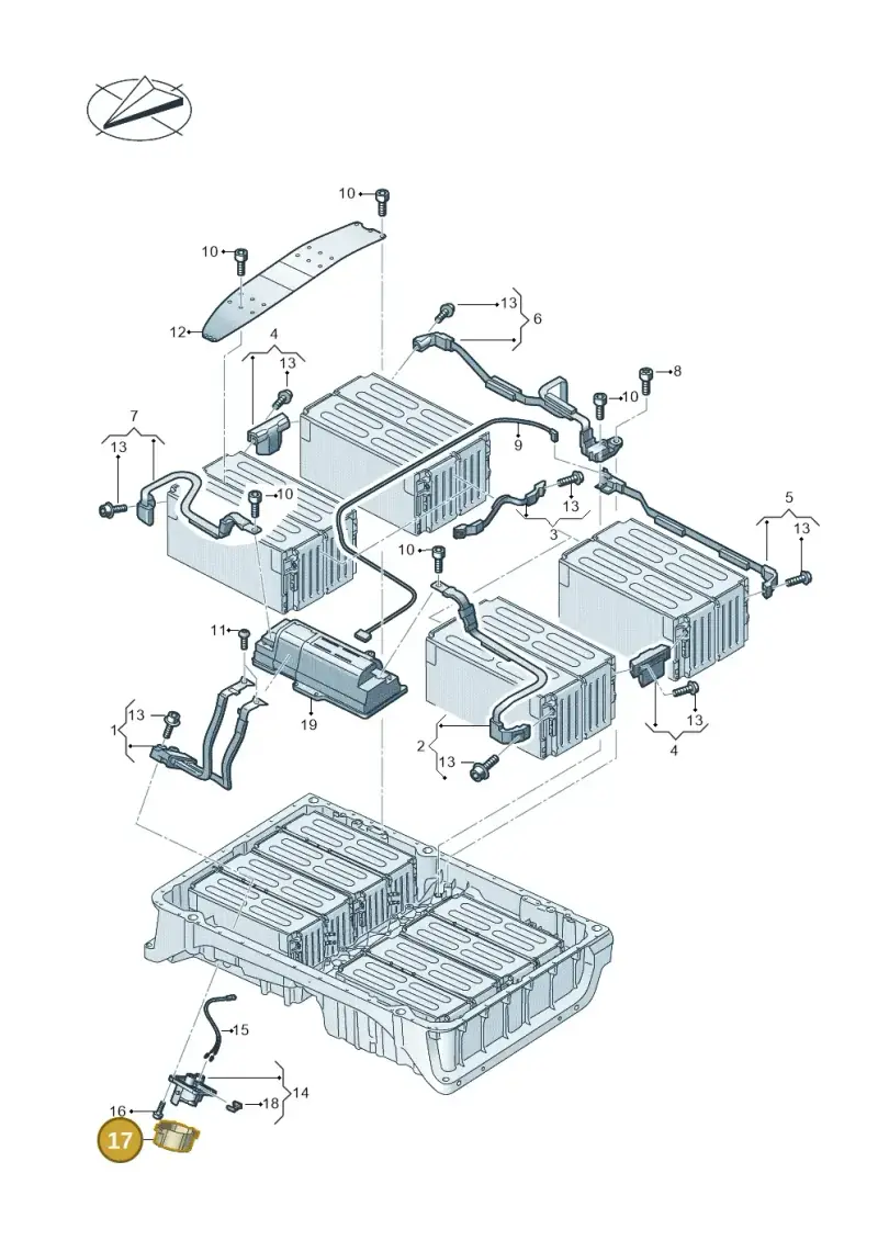 12E971883 — Volkswagen Passat saloon (2014-2024) diagram 793915700, position 17